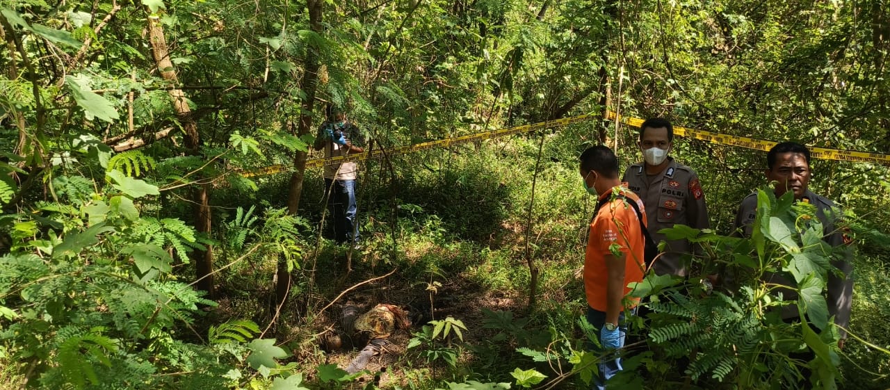 Penemuan mayat di lahan kebun blok Cibunut, Desa Cirukem, Kecamatan Garawangi. (Dok. Net)