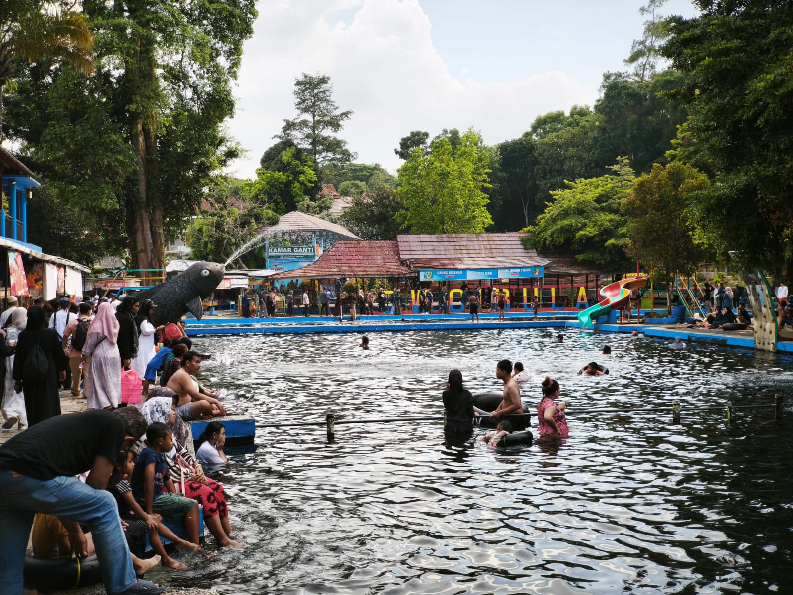 Obyek wisata Cibulan yang dipadati pengunjung di akhir pekan. (Foto: dok. ist)