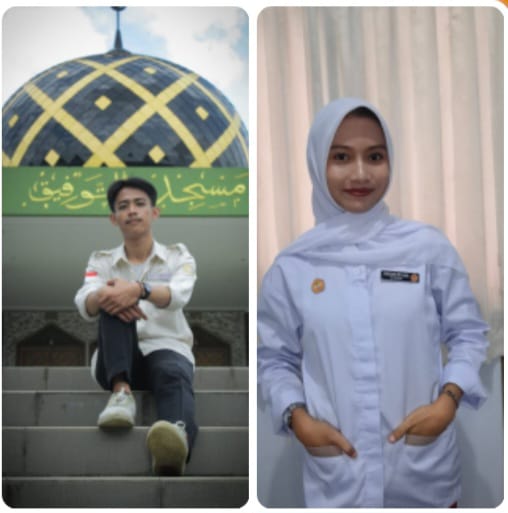 Presiden Mahasiswa BEM Poltekkes KMC Kuningan, Akbar Rizkyan Affandy dan Ketua HIMAGI Poltekkes KMC Kuningan, Shela Dwi Amaliyanti. (Foto: dok. handover/k1)