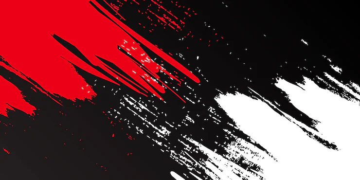 Abstrak warna merah, putih, dan hitam. (Foto: dok. freepik/k1)