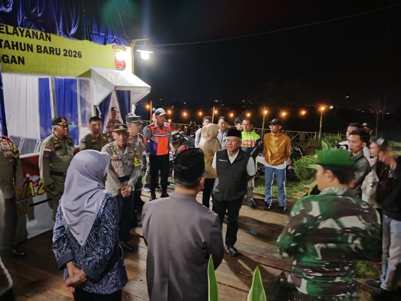Pemantauan pospam di jalan lingkat Cipari-Cisantana(foto:dok. ist/tohirin)