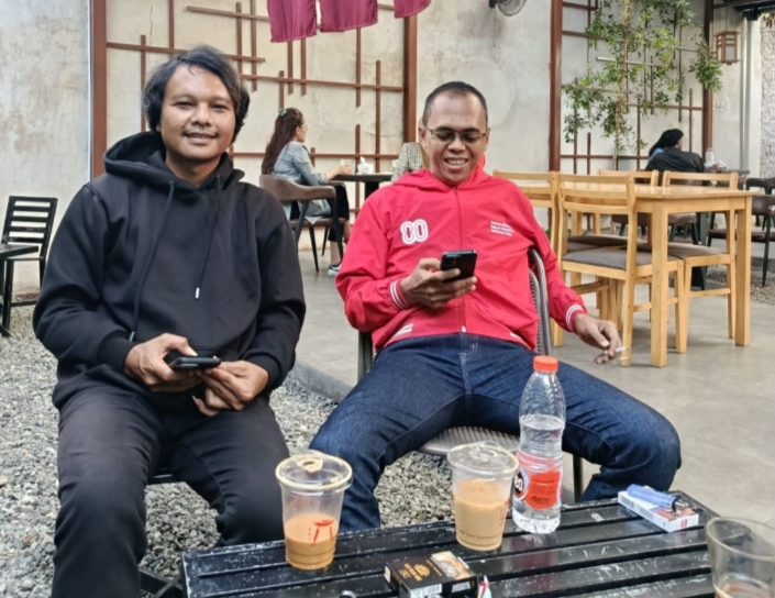 Wakil Ketua Bidang Pertanian, Peternakan, Perkebunan, Kehutanan, Perikanan & Lingkungan Hidup, Masuri, didampingi Wakil Ketua Bidang Investasi, Dani Nuryadin. (Foto: dok. ist/k1)