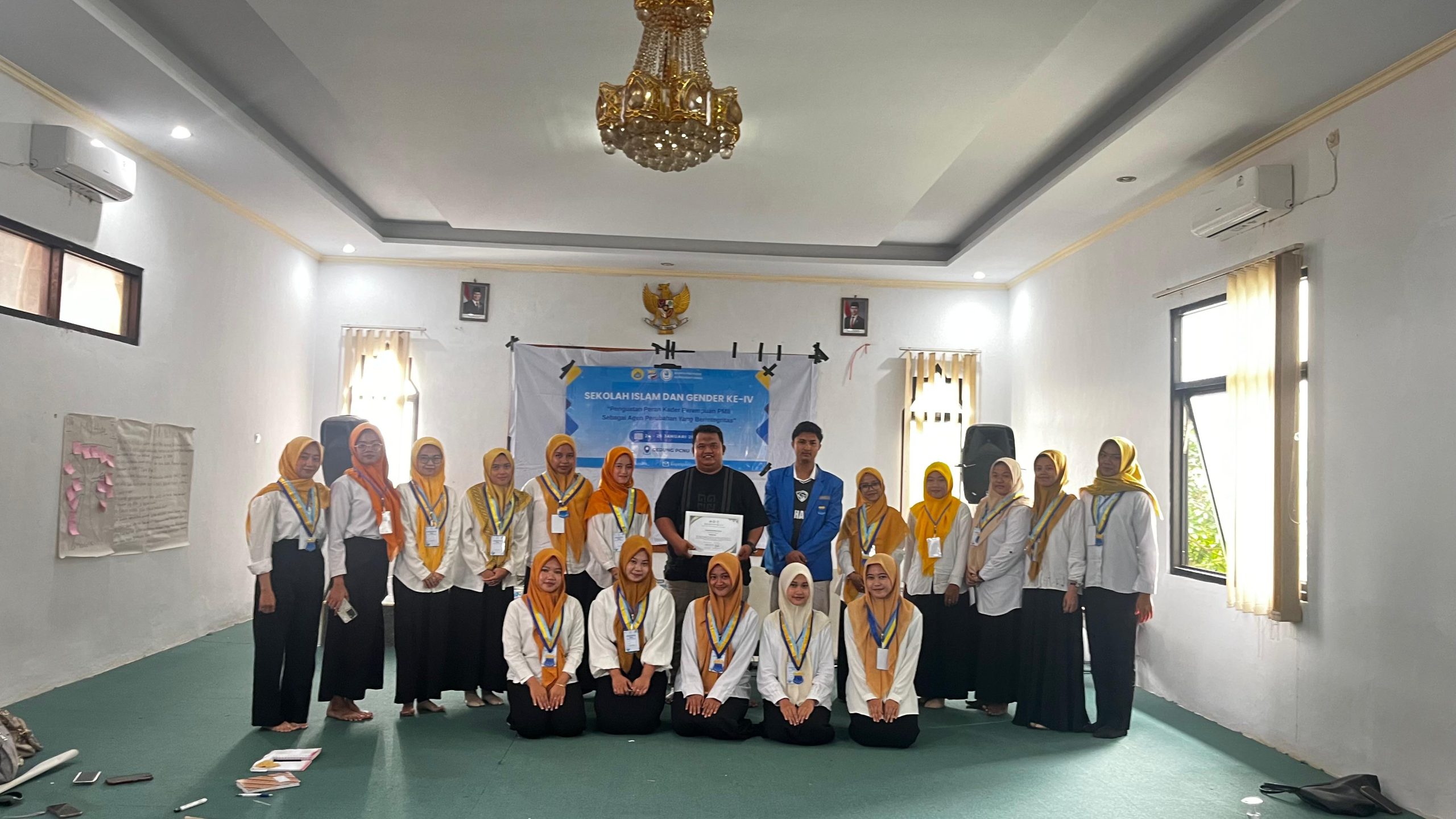 Sekolah Islam dan Gender ke-IV yang digelar KOPRI Pergerakan Mahasiswa Islam Indonesia (PMII) Komisariat Universitas Kuningan (UNIKU) di Gedung PC NU Kabupaten Kuningan. (Foto: dok. ist)