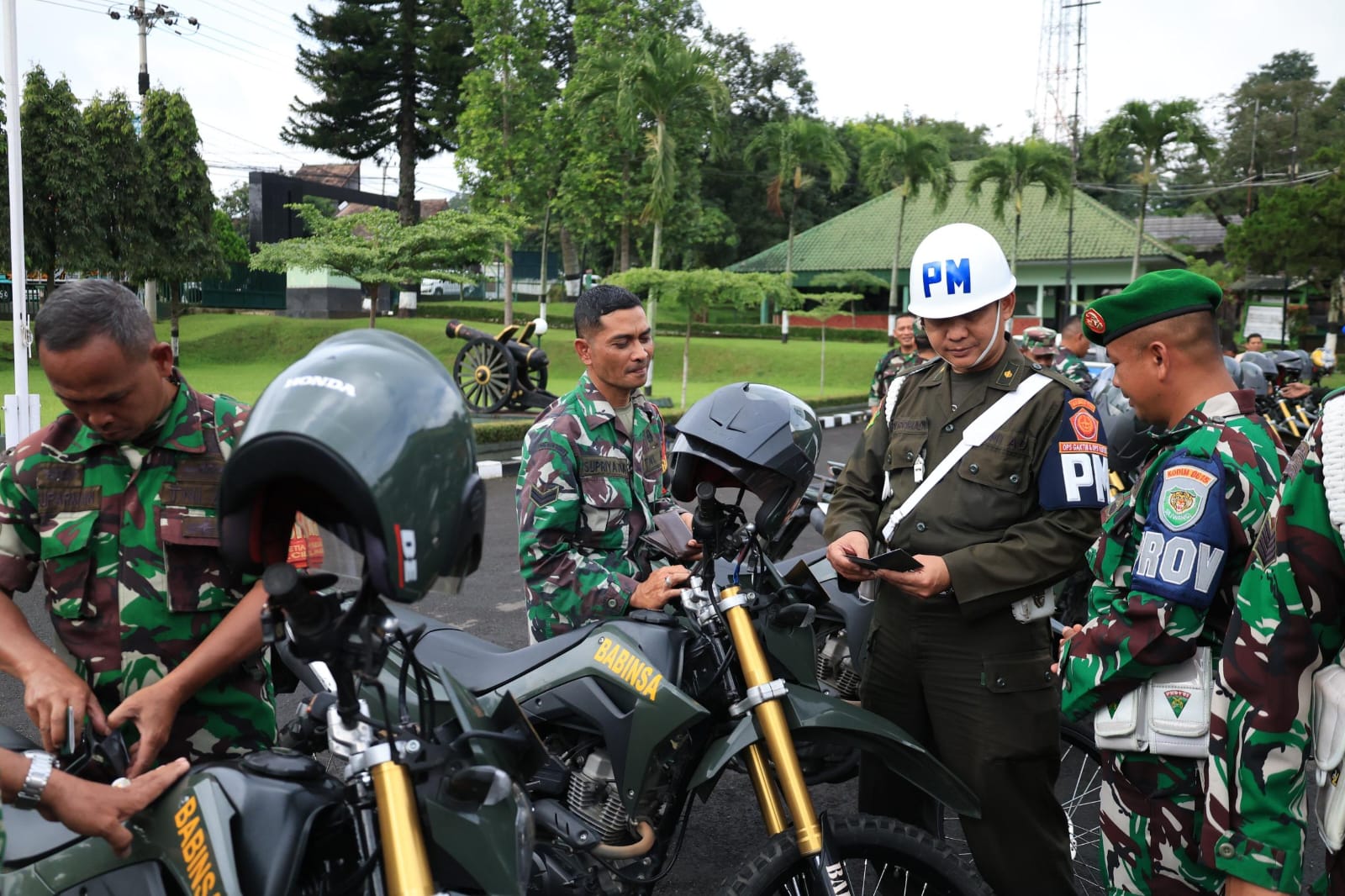 Petugas menggelar Gartib (foto:dok. kodim/tohirin)