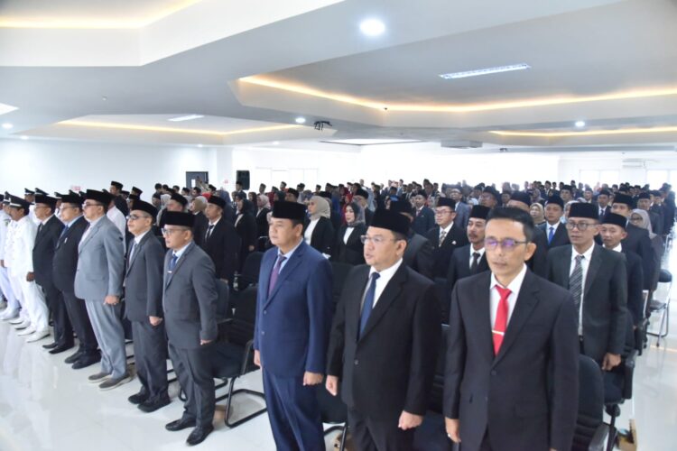 Pelantikan Ratusan ASN Lingkup Pemerintah Daerah Kabupaten Kuningan dalam agenda mutasi-rotasi jabatan, Jum'at (13/2/2026).