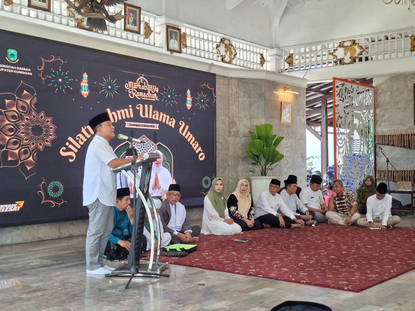 Bupati kuningan sambutan dalam acara Silaturahmi Ulama dan umaro (foto:dok. ist/tohirin)