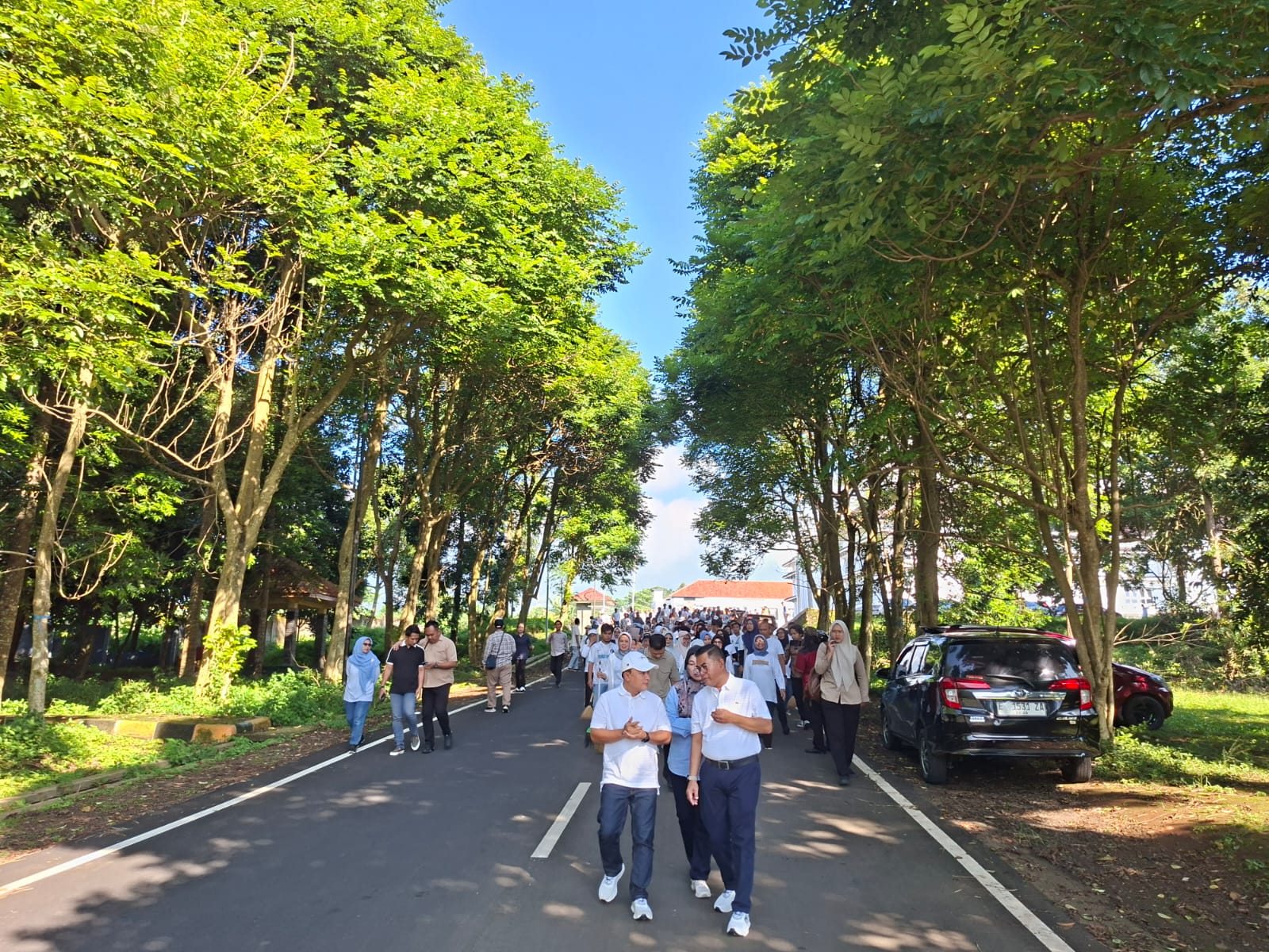 Bupati kuningan pimpinan korve di area gedung setda dan KIC kuningan (foto:dok. ist/tohirin)