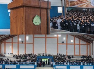 Foto bersama pembukaan kejurcab pencak silat kabupaten Kuningan (foto:dok. ist/tohirin)