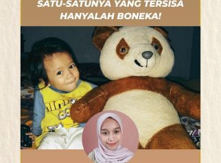 Boneka panda cokelat ini jadi petunjuk terakhir dalam pencarian orang tua kandung yang terpisah selama 34 tahun. Kisah Risa Rahma Eliza kini viral di media sosial. (Foto: dok. ig @mencariorangtuakandung)