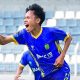 Pemain Pesik Kuningan merayakan gol ke gawang Persiwah Mempawah dalam laga perdana Grup A Liga 4 Nasional Piala Presiden 2026 di Stadion Benteng Reborn, Tangerang, Sabtu (30/5/2026). Laskar Kuda Kuningan sukses mengamankan kemenangan 2-0 melalui gol Inyong dan Dirga Lasut. (Foto: Dok. Radar Solo)