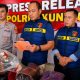 Kasat Reskrim Polres Kuningan AKP Abdul Aziz (tengah) didampingi jajaran saat menunjukkan barang bukti hasil pengungkapan kasus pencurian dengan pemberatan (curat) di salah satu Toko di Kecamatan Cilimus, Kabupaten Kuningan, Selasa (2/6/2026).
