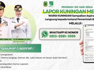 Meski telah melewati masa program 100 hari kerja, Lapor Kuningan Melesat tetap aktif menjadi kanal aduan dan aspirasi masyarakat Kabupaten Kuningan. (Foto: dok. ikp)