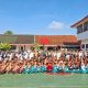 Foto bersama siswa, guru, wabup kuningan dan Wamena HAM RI (foto:dok ist/tohirin)