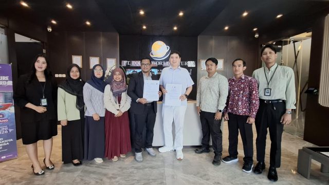 Usai penandatangan MoU UM kuningan dengan Pt Equity World Futures (foto:dok ist/tohirin)