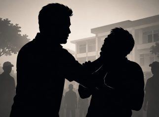 Ilustrasi mantan polisi berinisial E.W. yang dilaporkan KORAKAP ke Polres Kuningan atas dugaan pengancaman dan pencekikan terhadap aktivis. (Dok. gpt)