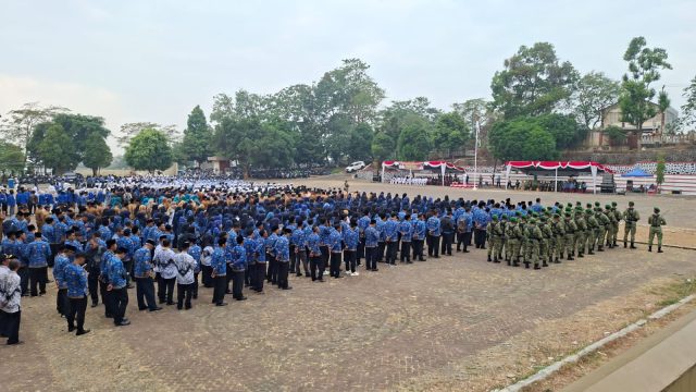 Upacara 17 Agustus di kecamatan Cilimus (foto:dok ist/tohirin)