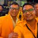 Satria Rizky Utama bersama Daniel Mutaqien Syafiuddin. Keduanya menunjukkan kedekatan dan soliditas kader Partai Golkar dalam mengawal agenda politik serta perjuangan di tingkat daerah dan nasional. (Dok. Ist)