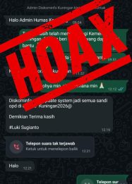 Screnshoot WhatsApp palsu (foto:dok ist/tohirin)