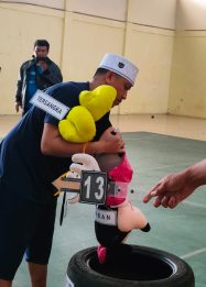 Rekontruksi pembunuh anak bunuh ibu di wanasaraya (foto:dok ist/tohirin)